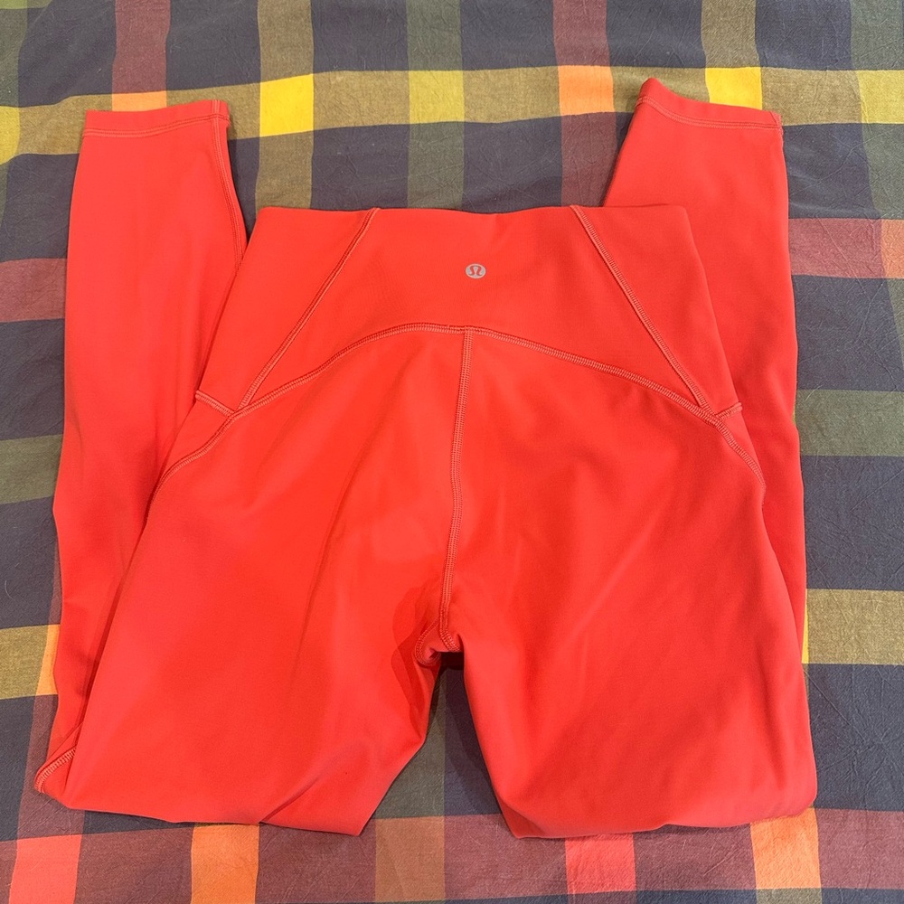 Lululemon Red High-Waisted Leggings